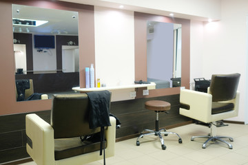 Interior of a hairdressing salon