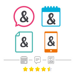 Ampersand sign icon. Logical operator AND.