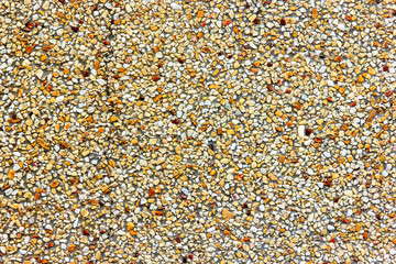 Wall is mix small rock