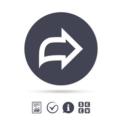Arrow sign icon. Next button. Navigation symbol.
