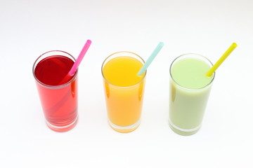 colorful fruit cocktail spring