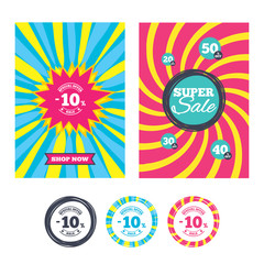 10 percent discount sign icon. Sale symbol.