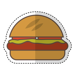 delicious hamburger isolated icon vector illustration design