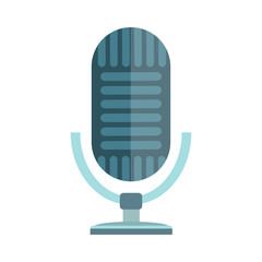 Microphone vector icon isolated interview music TV web broadcasting vocal tool show voice radio broadcast audio live record studio sound media