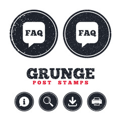 FAQ information sign icon. Help symbol.