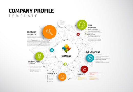 Circular Company Profile Infographic