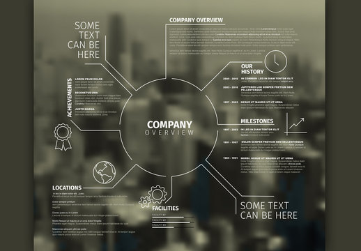 Company Profile Infographic with Cityscape 2