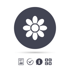 Flower sign icon. Blossom symbol.