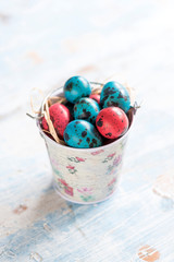 Easter eggs in the basket