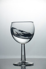 a glass of water
