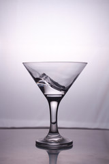 a glass of water