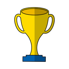 trophy winner isolated icon vector illustration design