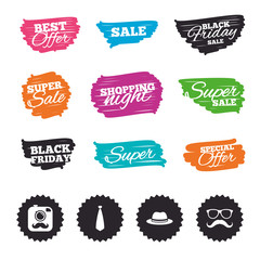 Hipster photo camera icon. Glasses symbol.