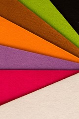 Colorful set felt abstract background.