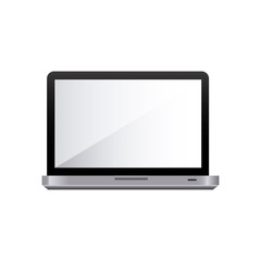 silver laptop icon image, vector illustraction design