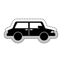 car vehicle silhouette icon vector illustration design