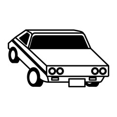 car vehicle silhouette icon vector illustration design