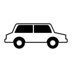 car vehicle silhouette icon vector illustration design
