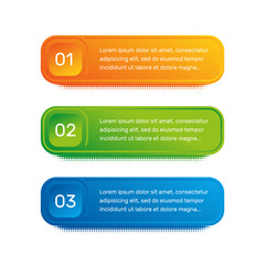 Obraz premium Layout workflow. Outline colorful menu for app interface. Number options. Web design of buttons elements. Infographics 1. 2. 3. vector template. Text illustration.