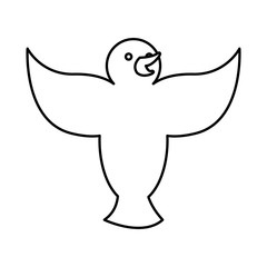 cute bird isolated icon vector illustration design