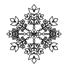 snowflake winter isolated icon vector illustration design