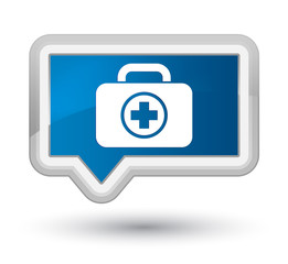 First aid kit icon prime blue banner button