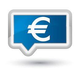 Euro sign icon prime blue banner button