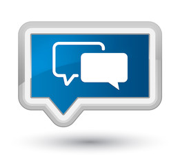 Fototapeta premium Testimonials icon prime blue banner button