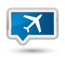Plane icon prime blue banner button