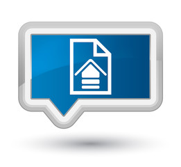 Upload document icon prime blue banner button