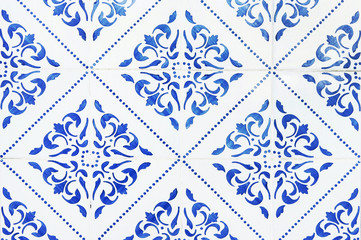 Portuguese tile house wall
