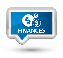 Finances (dollar sign) prime blue banner button