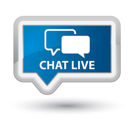 Chat live prime blue banner button