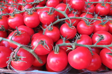 Red tomatoes at the market in Bar-city, Montenegro
