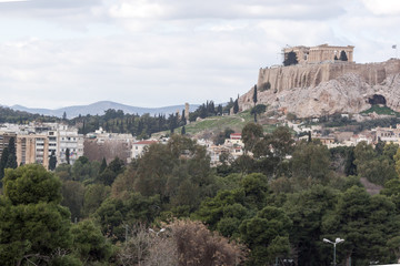 Fototapeta na wymiar Amazing view of the Acropolis of Athens, Attica, Greece