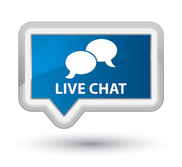 Live chat prime blue banner button
