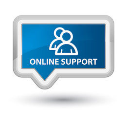 Online support (group icon) prime blue banner button
