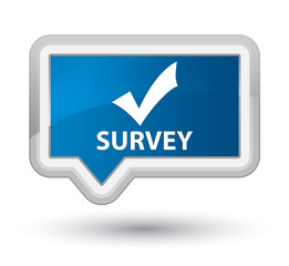 Survey (validate icon) prime blue banner button