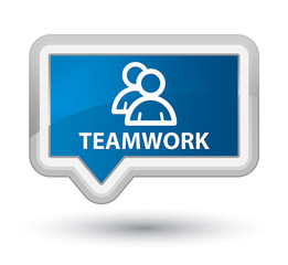 Teamwork (group icon) prime blue banner button