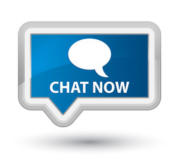 Chat now prime blue banner button