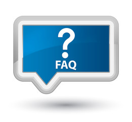 Faq (question icon) prime blue banner button