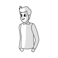 man cartoon icon over white background. vector illustration