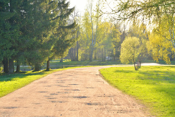Park at spring.