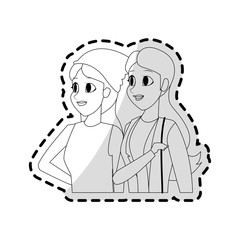 young pretty women icon image vector illustration design 