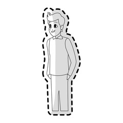 Obraz premium handsome young man icon image vector illustration design 