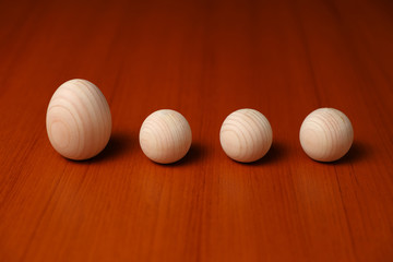 lined egg and balls