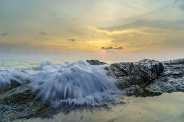Sunset Khao Lak beach Thailand