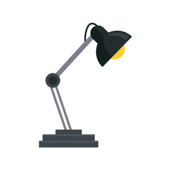 desk lamp icon over white background. vector illustration