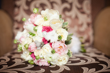 Wedding bouquet from pretty roses