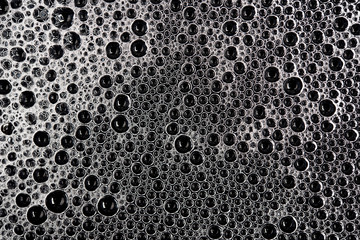 Soap foam Shaving cream bubble on dark black background top view object health concept